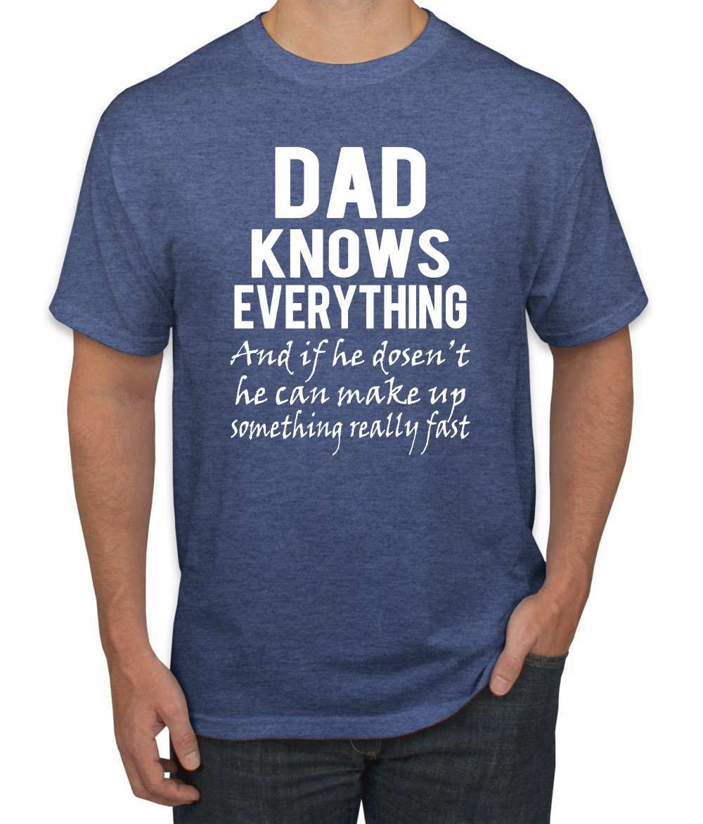 Camiseta divertida del día del padre para hombre Dad Knows Everything Know It All - Imagen 22 de 24