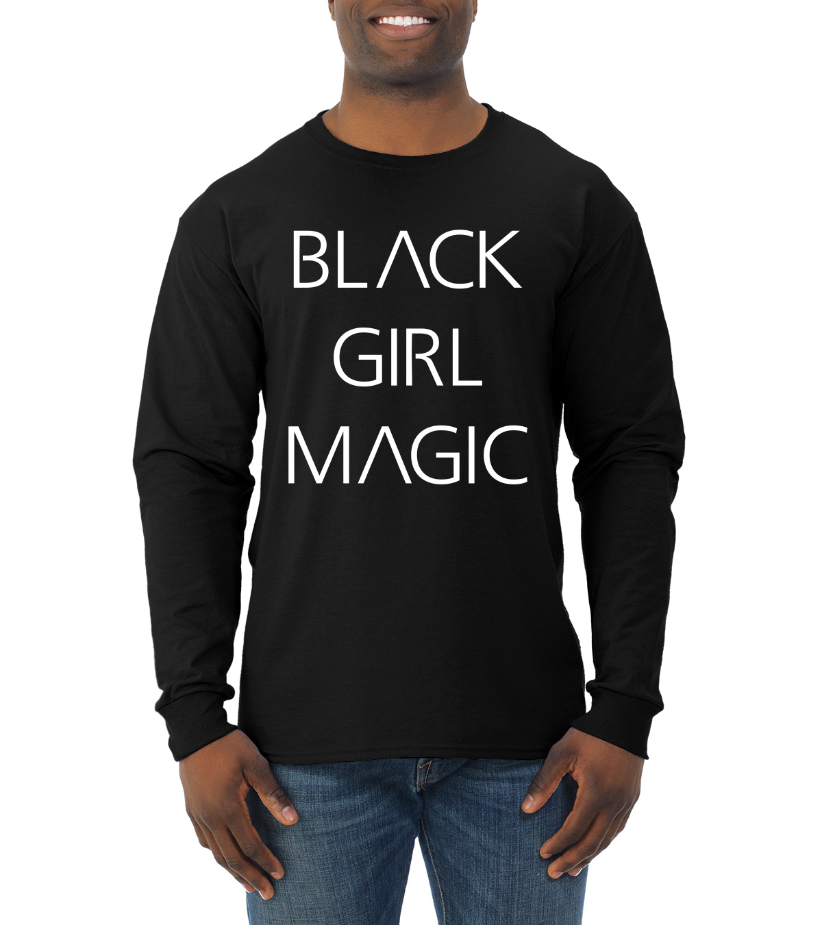 Black Girl Magic Black History Month Men Long Sleeve Shirt