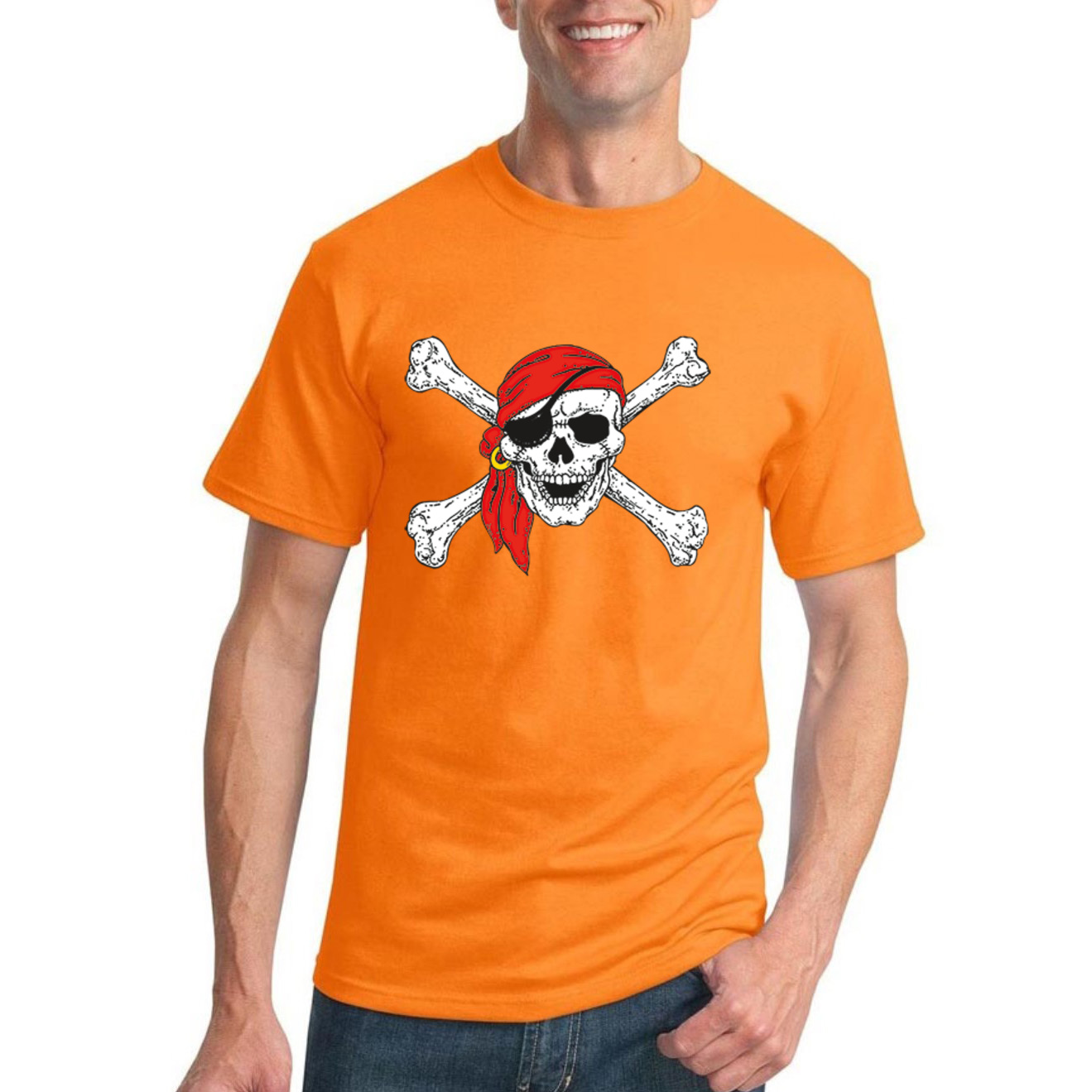 Camiseta Jolly Roger Piratas Calavera y Huesos Clásica Pirata en Bandana Humor T - Imagen 17 de 24