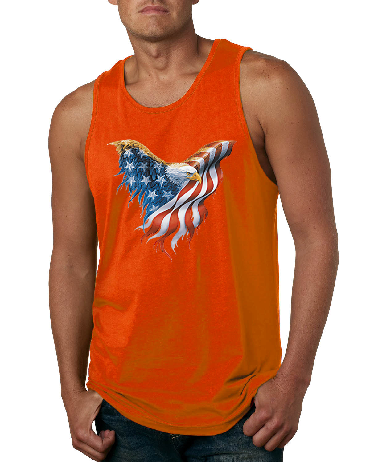 American Flag Eagle Men Tank Top - Picture 7 of 12