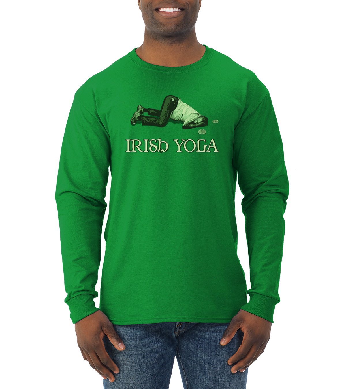 Irish Yoga Novelty Long Sleeve Shirt - Unisex St. Patrick's Day Shirt