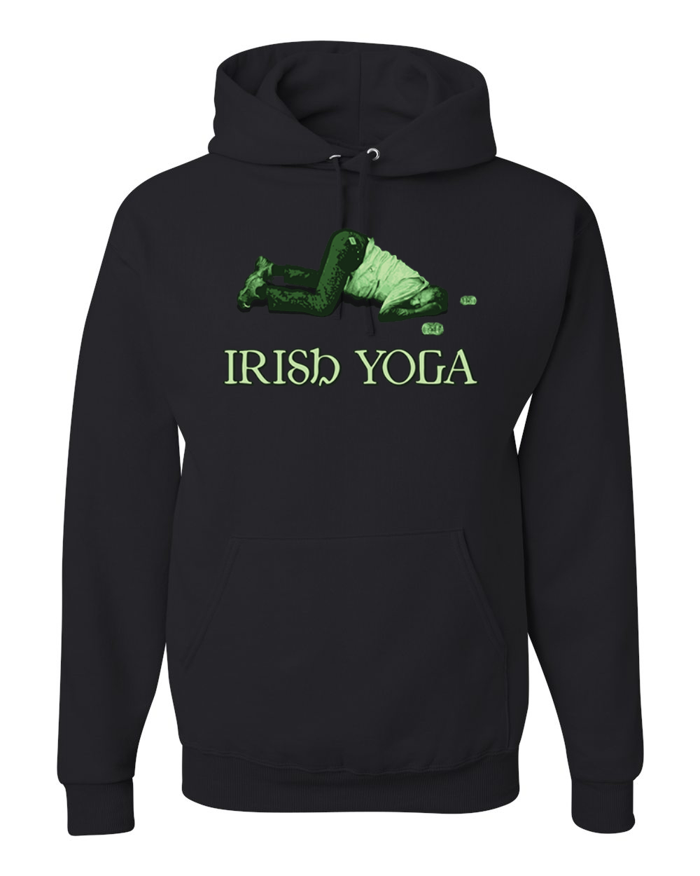 Irish Yoga Funny Irish Party St Patricks Day Hooded Sweater - Picture 3 of 6