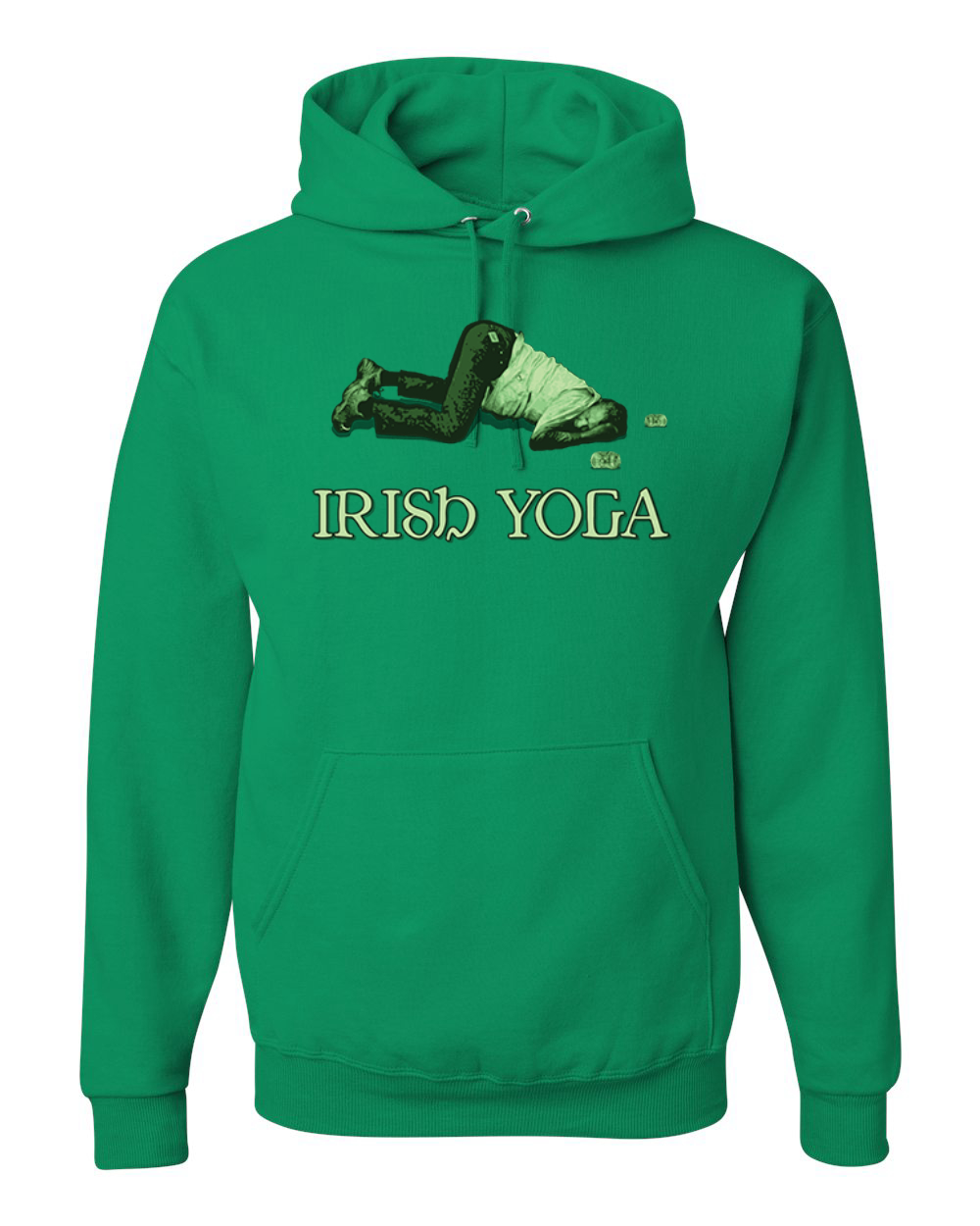 Irish Yoga Funny Irish Party St Patricks Day Hooded Sweater - Picture 6 of 6