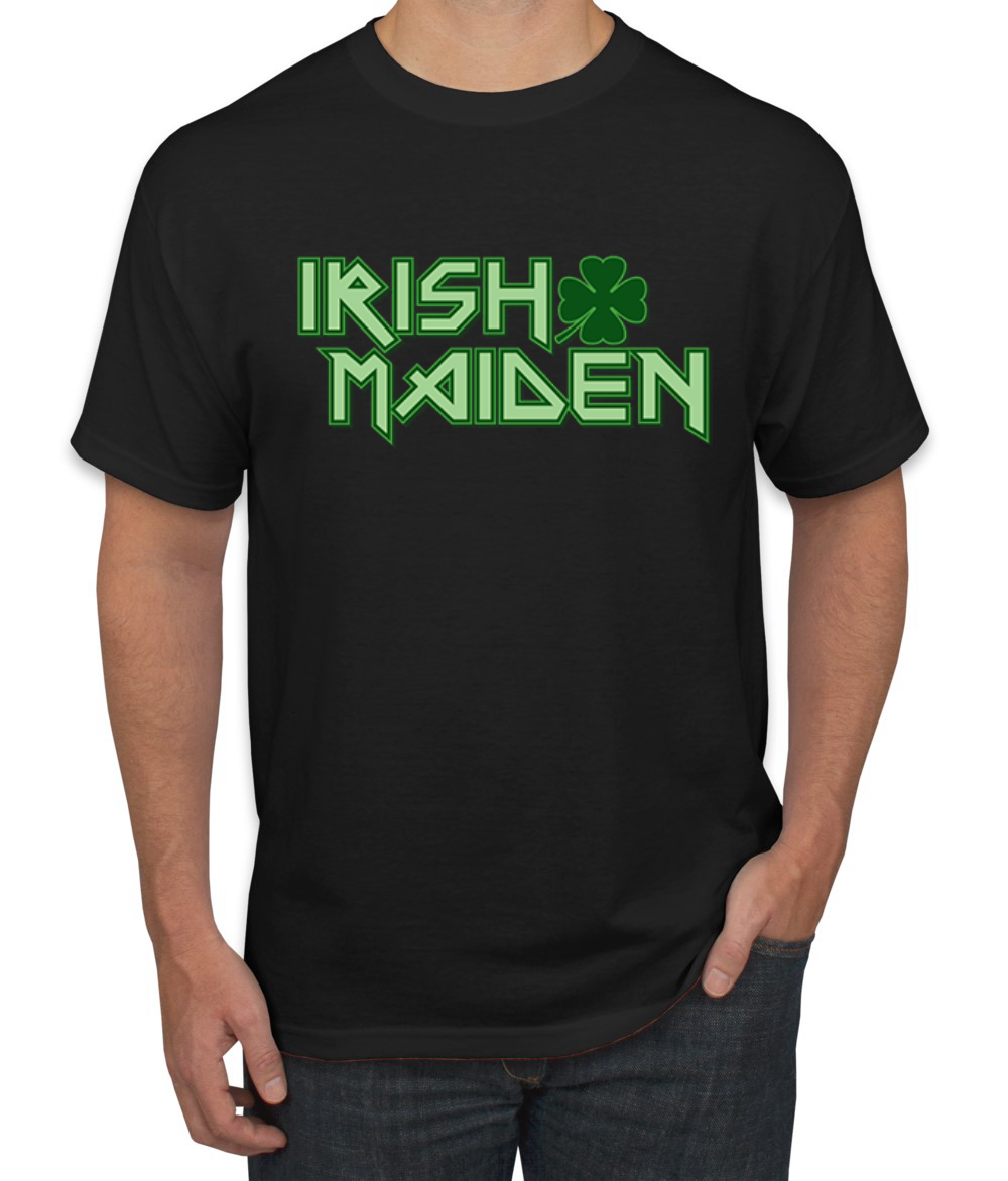 Maglietta grafica uomo Irish Maiden divertente parodia irlandese giorno di San Patrizio - Foto 3 di 6