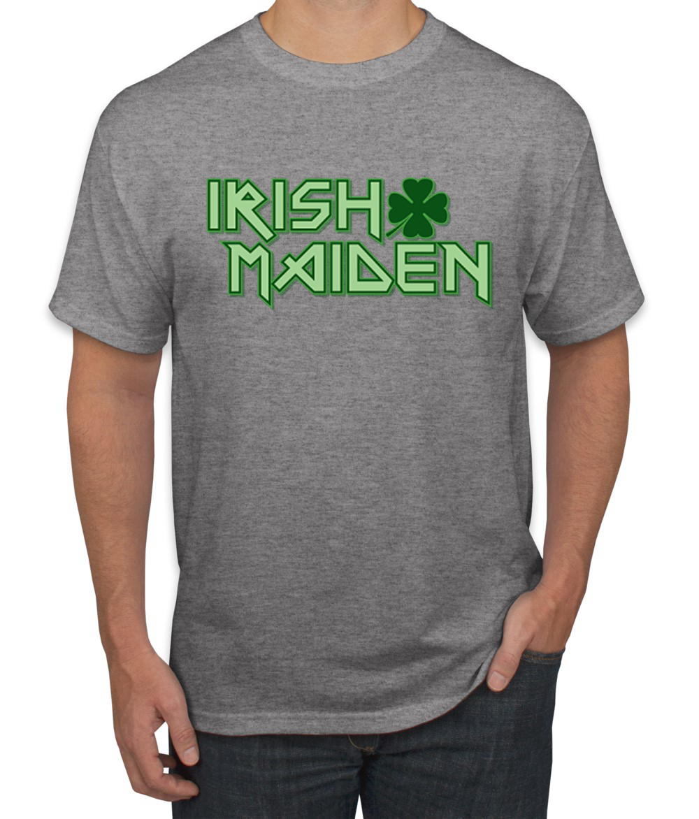 Maglietta grafica uomo Irish Maiden divertente parodia irlandese giorno di San Patrizio - Foto 5 di 6