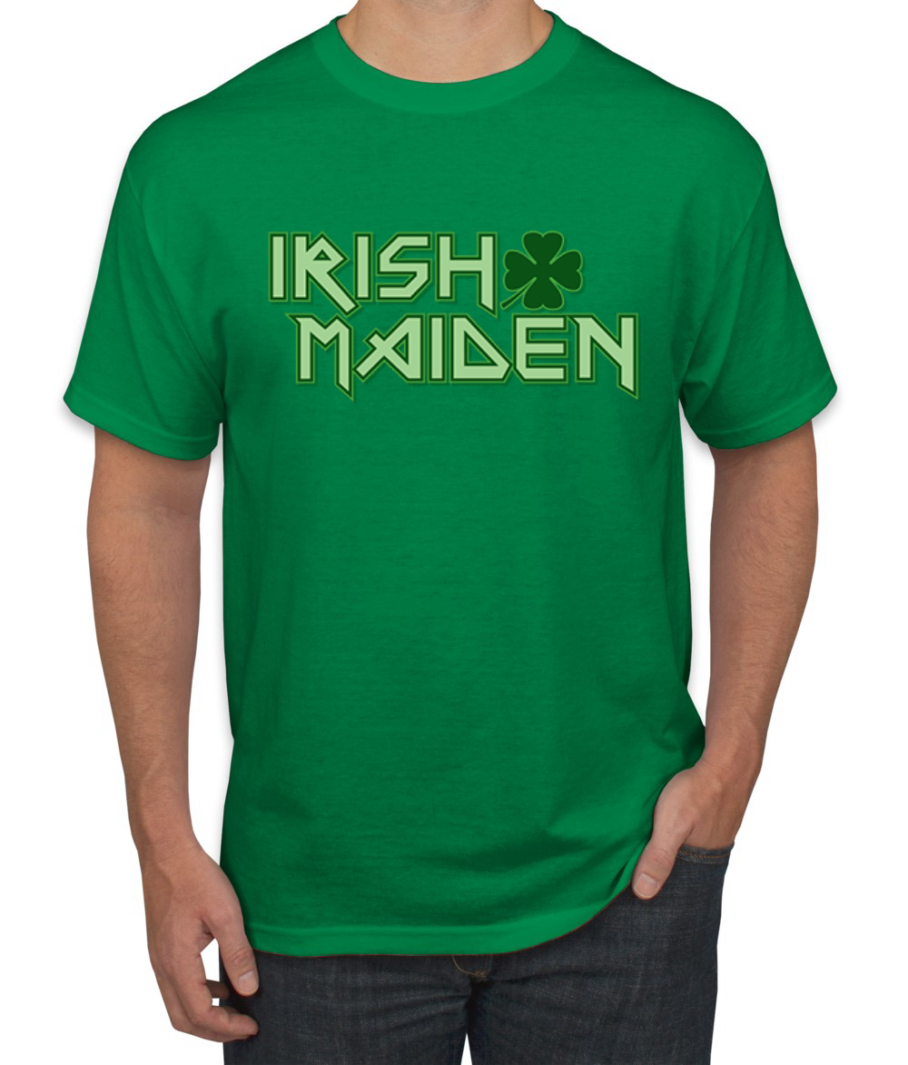 Maglietta grafica uomo Irish Maiden divertente parodia irlandese giorno di San Patrizio - Foto 6 di 6