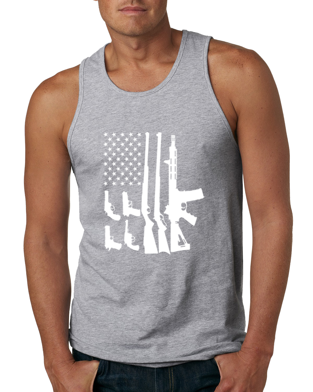 Camiseta sin mangas Surtida Guns Bandera Americana Hombres Gun Pride Segunda Enmienda EE. UU. - Imagen 4 de 7