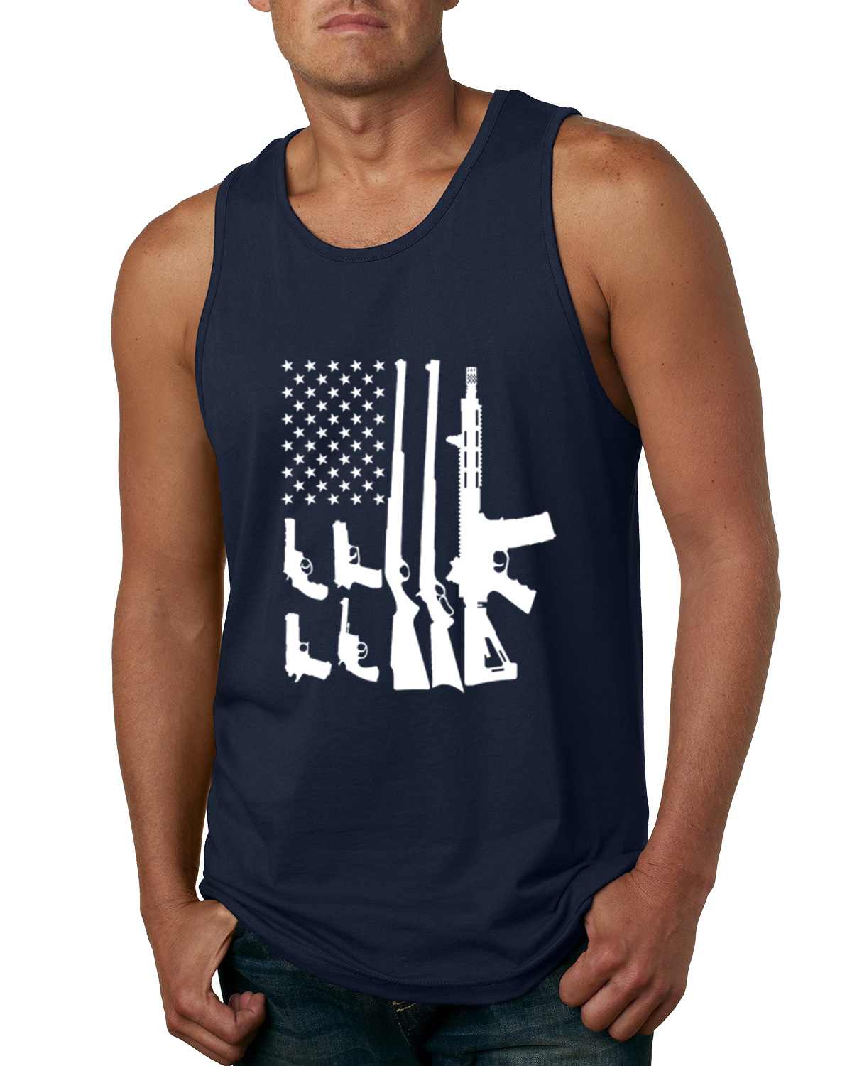 Camiseta sin mangas Surtida Guns Bandera Americana Hombres Gun Pride Segunda Enmienda EE. UU. - Imagen 5 de 7