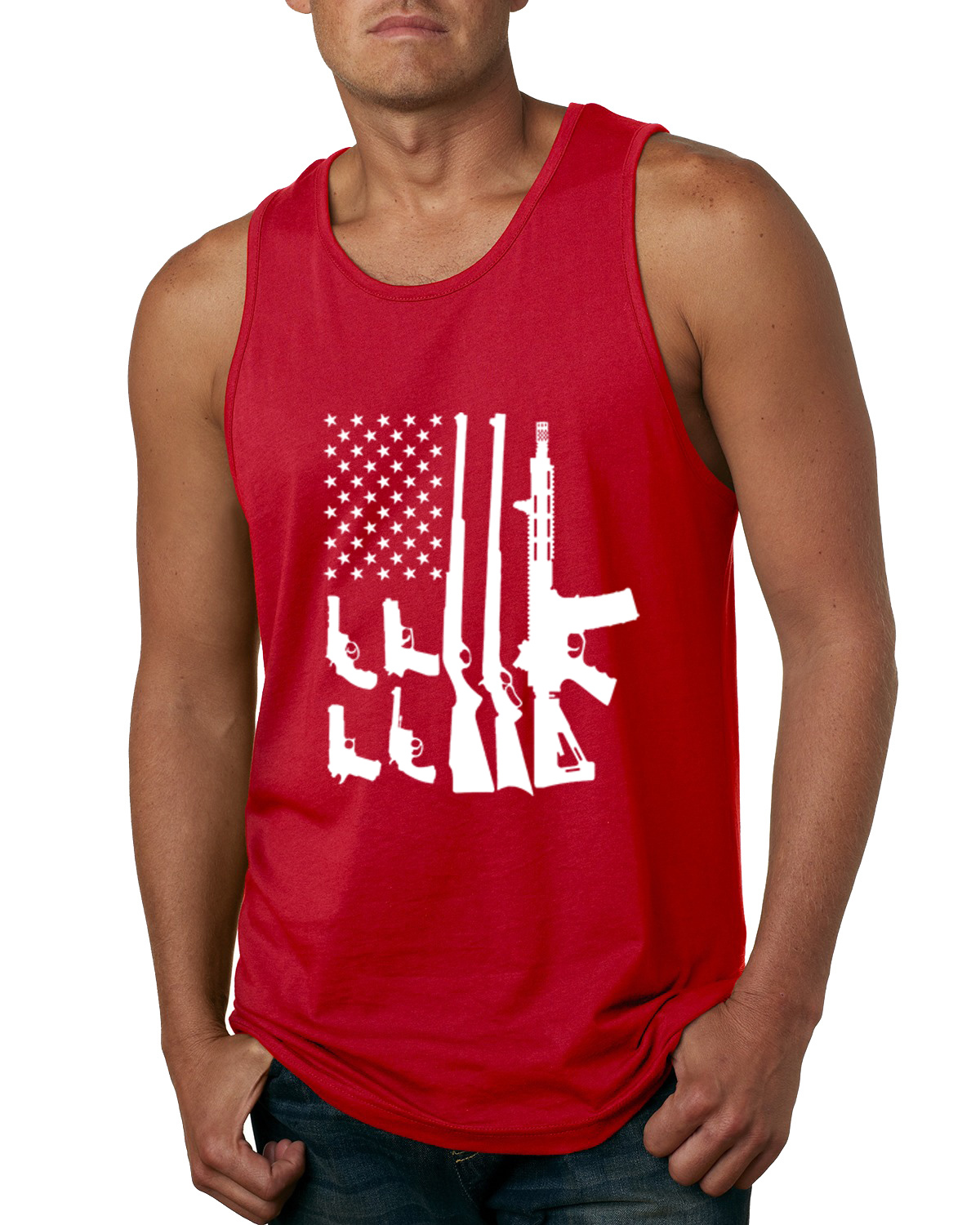 Camiseta sin mangas Surtida Guns Bandera Americana Hombres Gun Pride Segunda Enmienda EE. UU. - Imagen 6 de 7