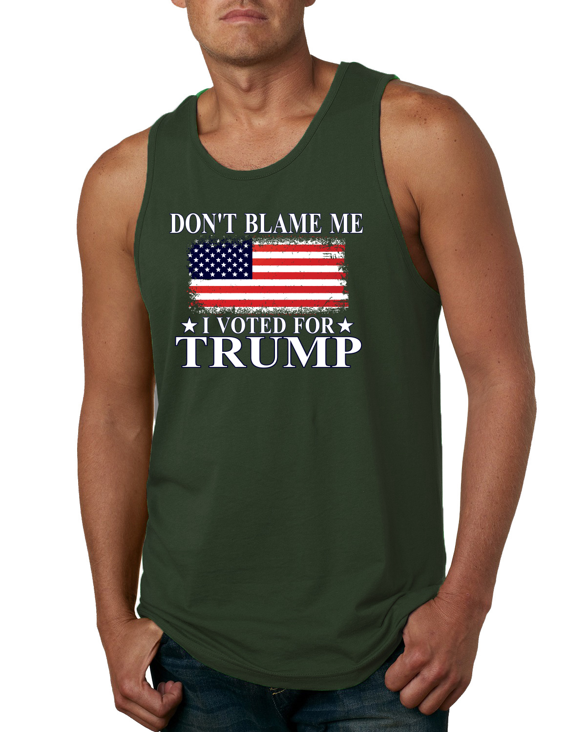 Camiseta sin mangas American Flag Dont Blame Me I Voté por Trump MAGA políticos hombres - Imagen 4 de 9