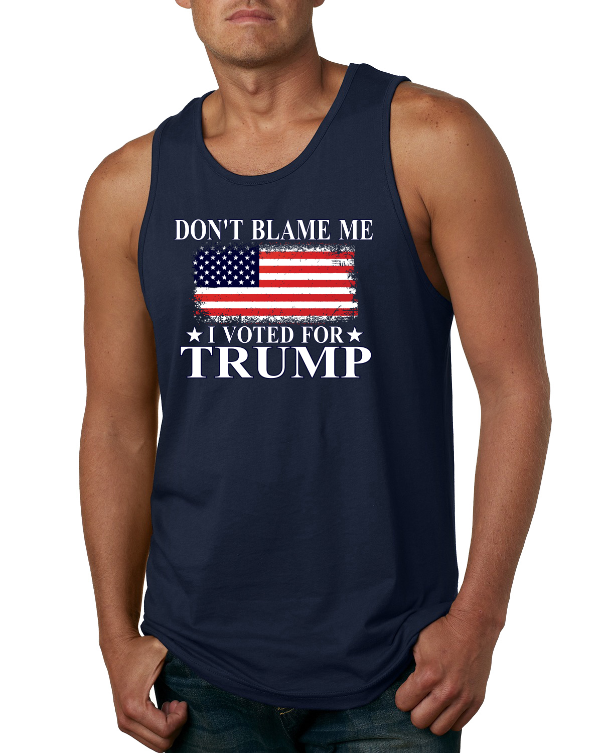 Camiseta sin mangas American Flag Dont Blame Me I Voté por Trump MAGA políticos hombres - Imagen 6 de 9