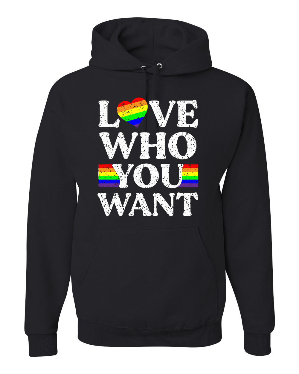 LGBTQ Kapuzenpullover Regenbogen Flagge Love Who You Want LGBT Pride Unisex Grafik - Bild 3 von 19