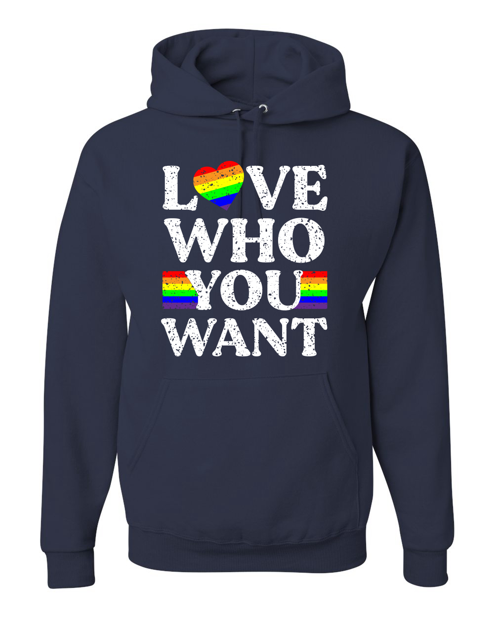 LGBTQ Kapuzenpullover Regenbogen Flagge Love Who You Want LGBT Pride Unisex Grafik - Bild 11 von 19
