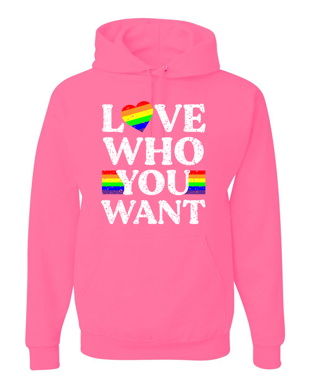 LGBTQ Kapuzenpullover Regenbogen Flagge Love Who You Want LGBT Pride Unisex Grafik - Bild 12 von 19