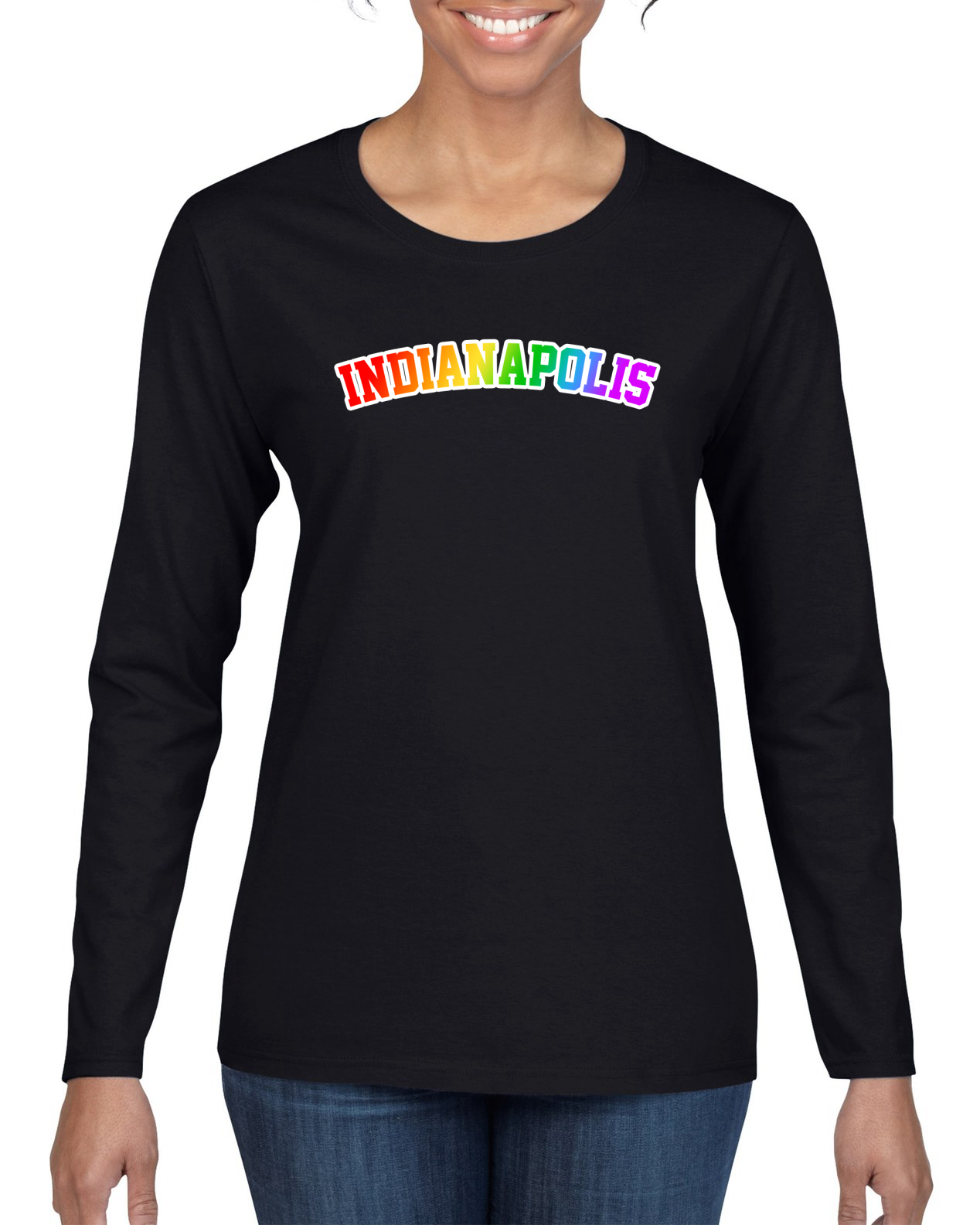 thumbnail 3  - Indianapolis LGBT Gay Pride City Hometown Pride Womens Long Sleeve T-Shirt