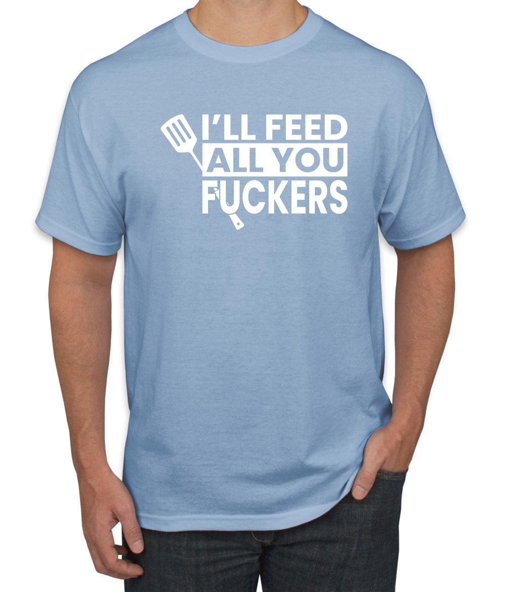 Camiseta gráfica divertida a la parrilla BBQ Ill Feed You All Fckers para hombre - Imagen 11 de 25