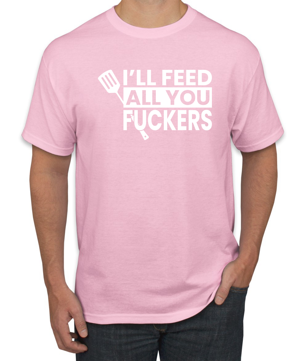 Camiseta gráfica divertida a la parrilla BBQ Ill Feed You All Fckers para hombre - Imagen 12 de 25