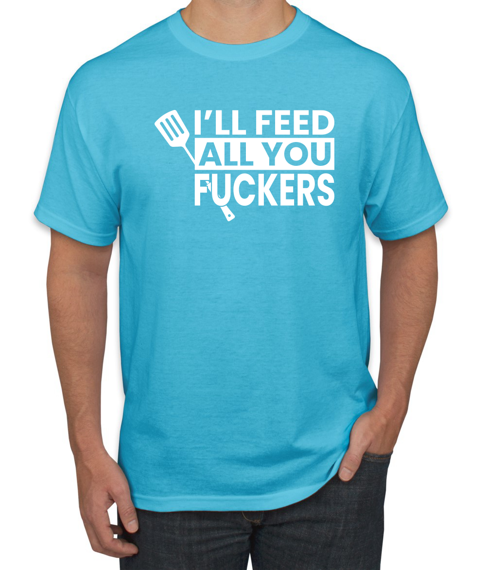 Camiseta gráfica divertida a la parrilla BBQ Ill Feed You All Fckers para hombre - Imagen 13 de 25