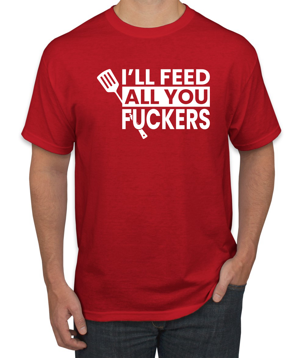 Camiseta gráfica divertida a la parrilla BBQ Ill Feed You All Fckers para hombre - Imagen 20 de 25