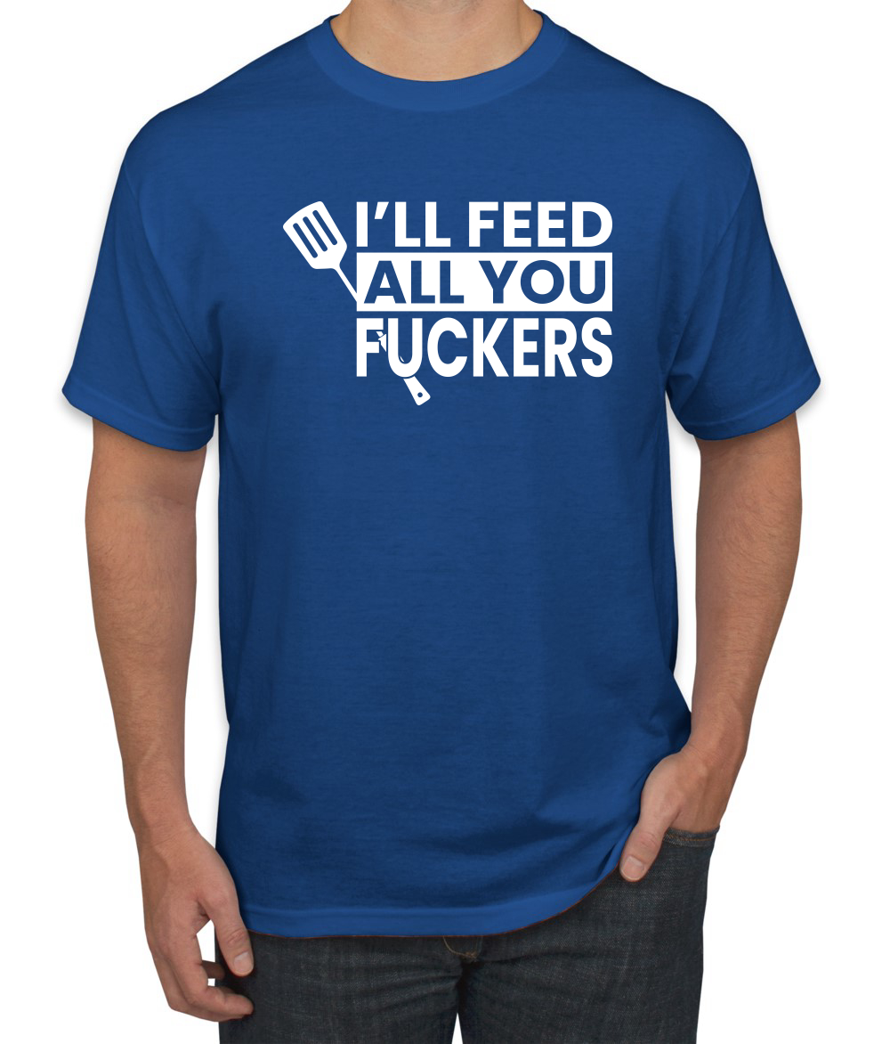Camiseta gráfica divertida a la parrilla BBQ Ill Feed You All Fckers para hombre - Imagen 21 de 25