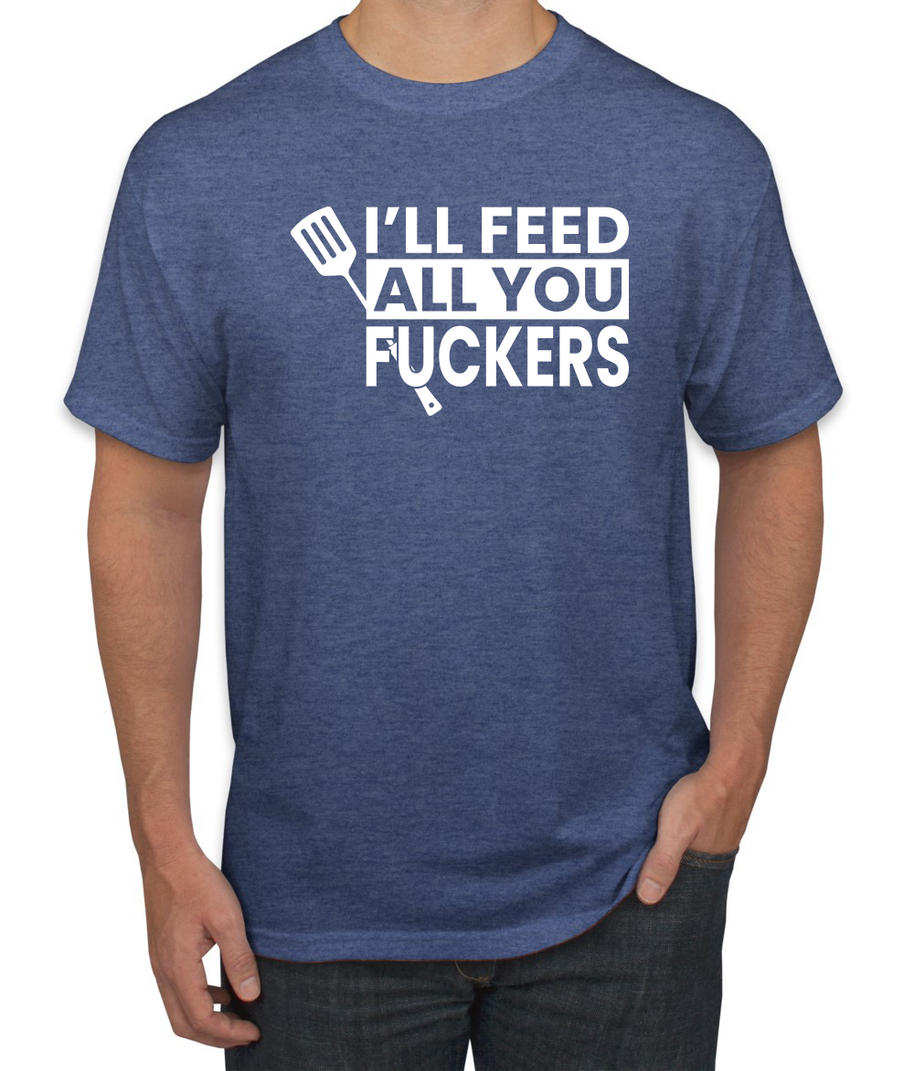 Camiseta gráfica divertida a la parrilla BBQ Ill Feed You All Fckers para hombre - Imagen 23 de 25