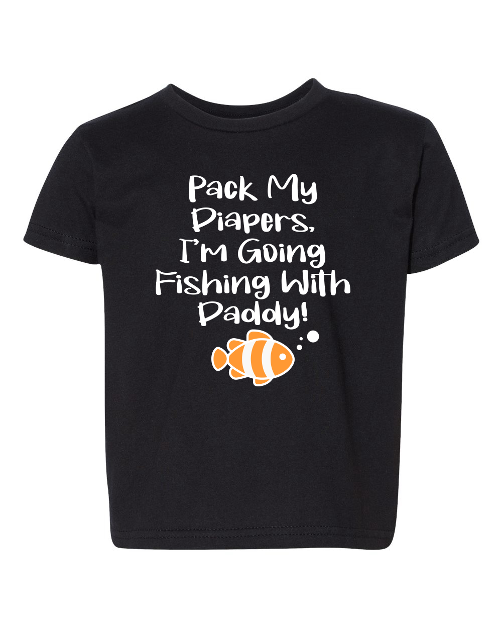 I'M GOING FISHING WITH DADDY Fisherman Tackle Baby T-Shirt PACK MY NAPPIES 