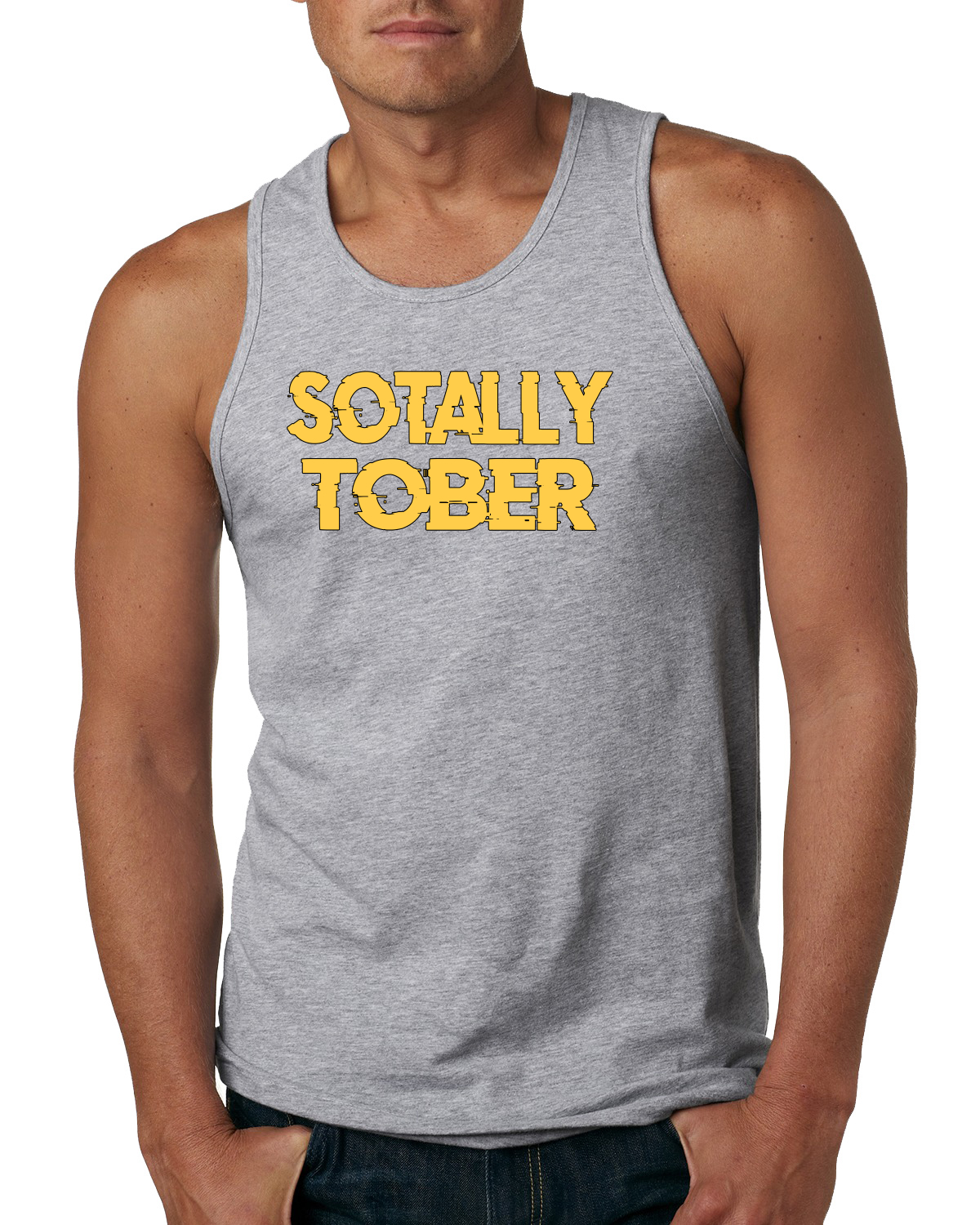 Camiseta sin mangas gráfica Sotally Tober Slurring borracho divertido bebedor para hombre - Imagen 4 de 5