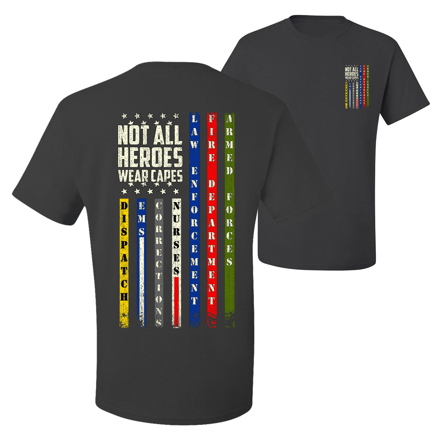 first responder flag shirt