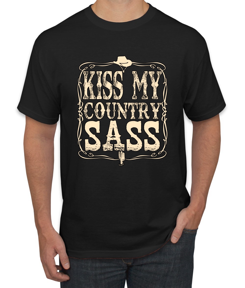 Kiss My Country Sass Western Men Graphic Tshirt