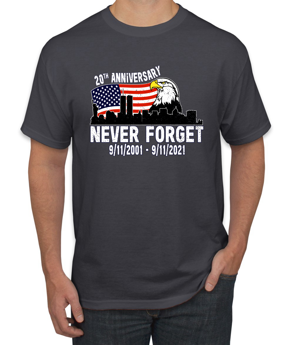 Camiseta gráfica 9 11 Memorial 20th Anniversary Never Forget American Pride para hombre - Imagen 4 de 26