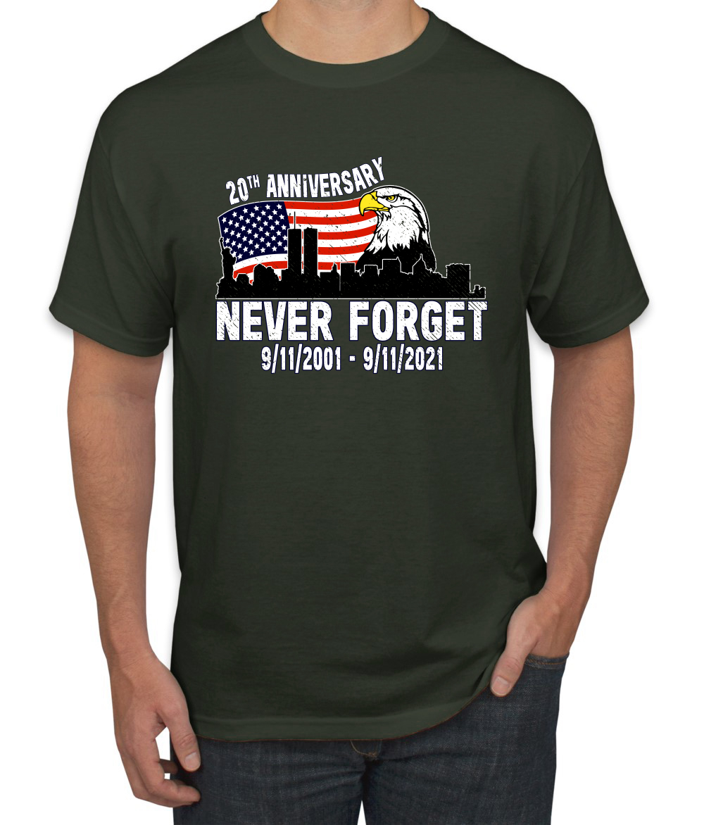 Camiseta gráfica 9 11 Memorial 20th Anniversary Never Forget American Pride para hombre - Imagen 5 de 26
