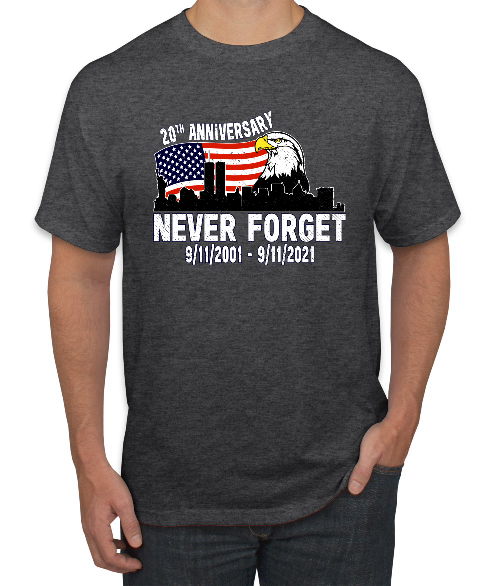 Camiseta gráfica 9 11 Memorial 20th Anniversary Never Forget American Pride para hombre - Imagen 8 de 26