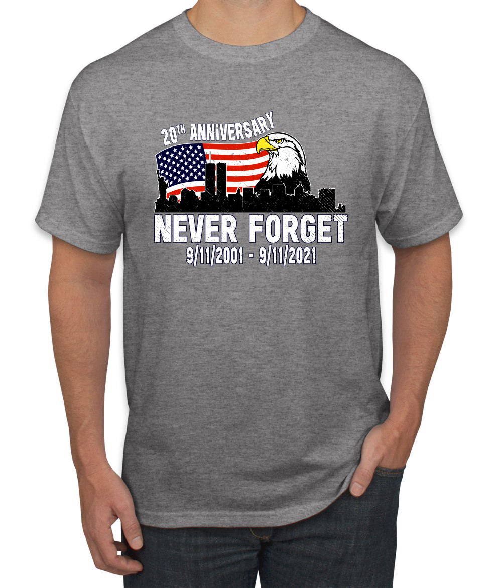 Camiseta gráfica 9 11 Memorial 20th Anniversary Never Forget American Pride para hombre - Imagen 9 de 26