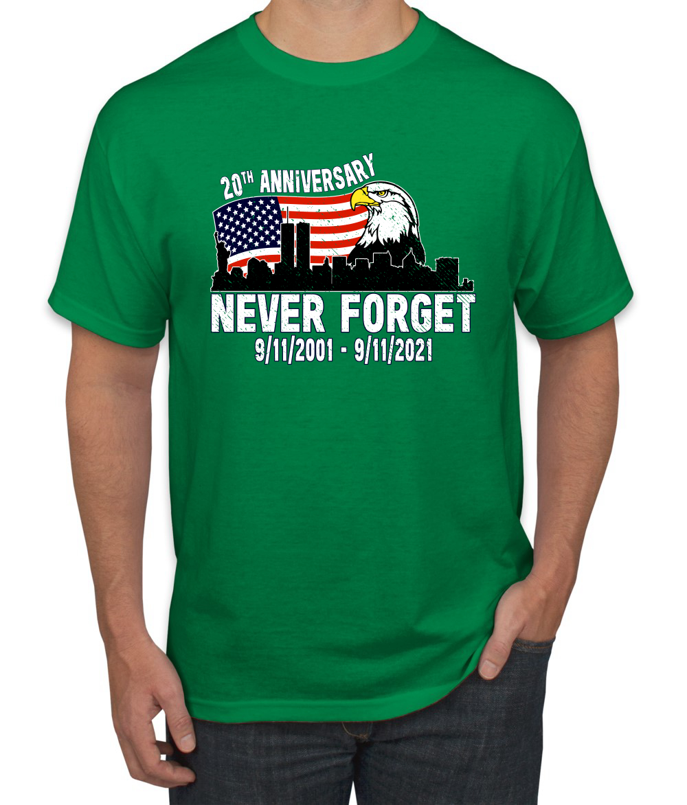Camiseta gráfica 9 11 Memorial 20th Anniversary Never Forget American Pride para hombre - Imagen 10 de 26