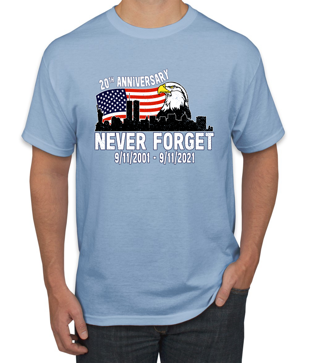 Camiseta gráfica 9 11 Memorial 20th Anniversary Never Forget American Pride para hombre - Imagen 11 de 26