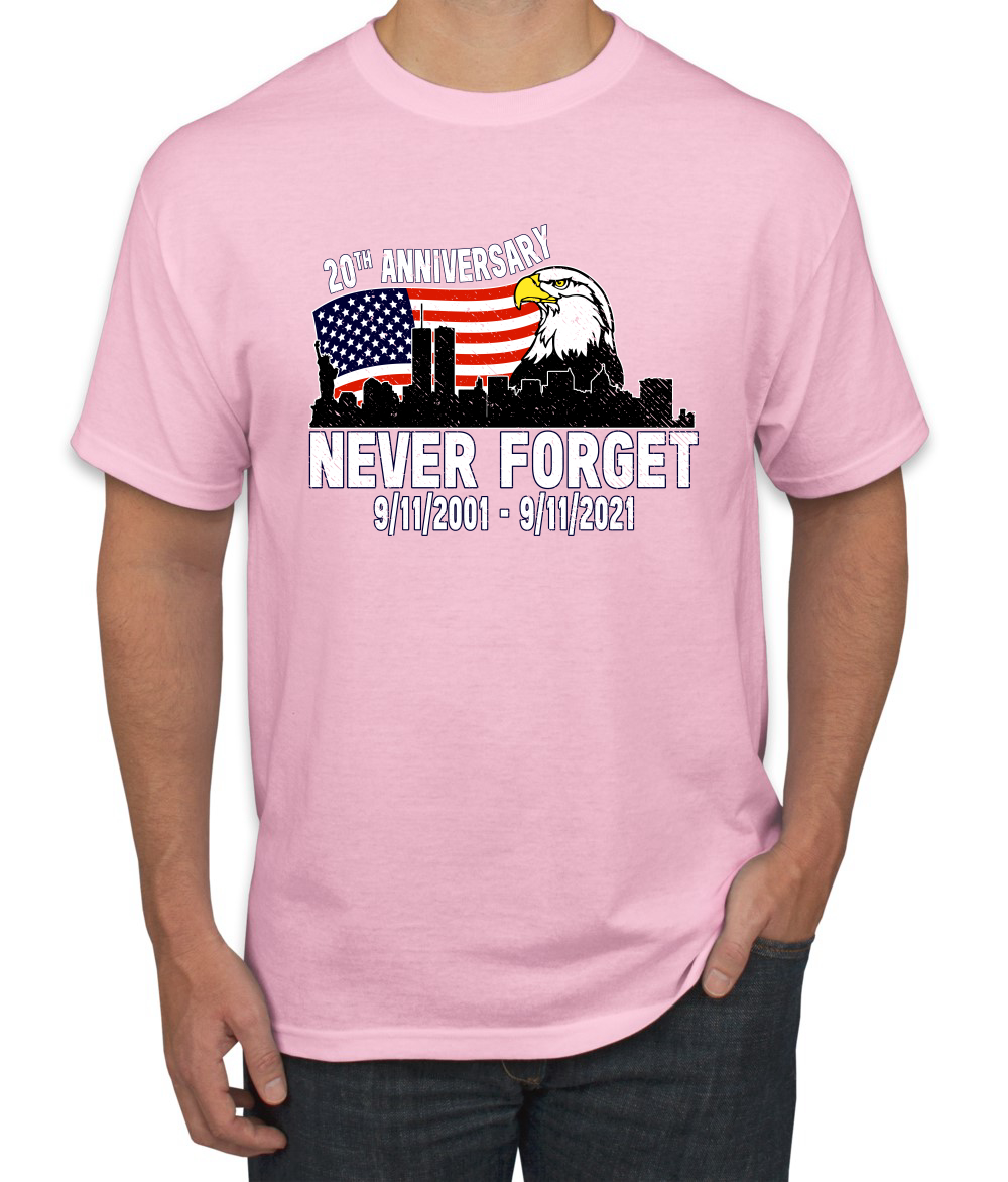 Camiseta gráfica 9 11 Memorial 20th Anniversary Never Forget American Pride para hombre - Imagen 12 de 26
