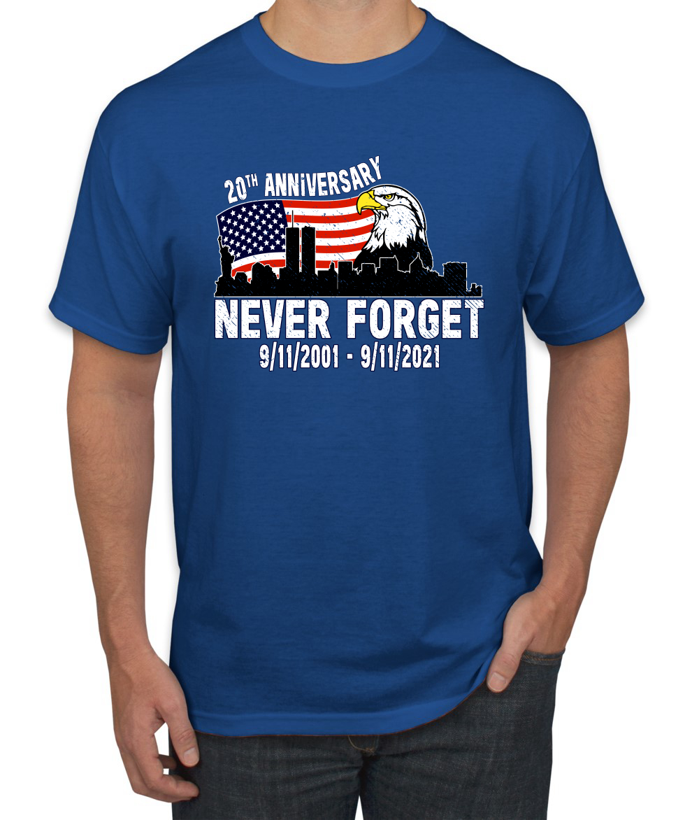 Camiseta gráfica 9 11 Memorial 20th Anniversary Never Forget American Pride para hombre - Imagen 21 de 26