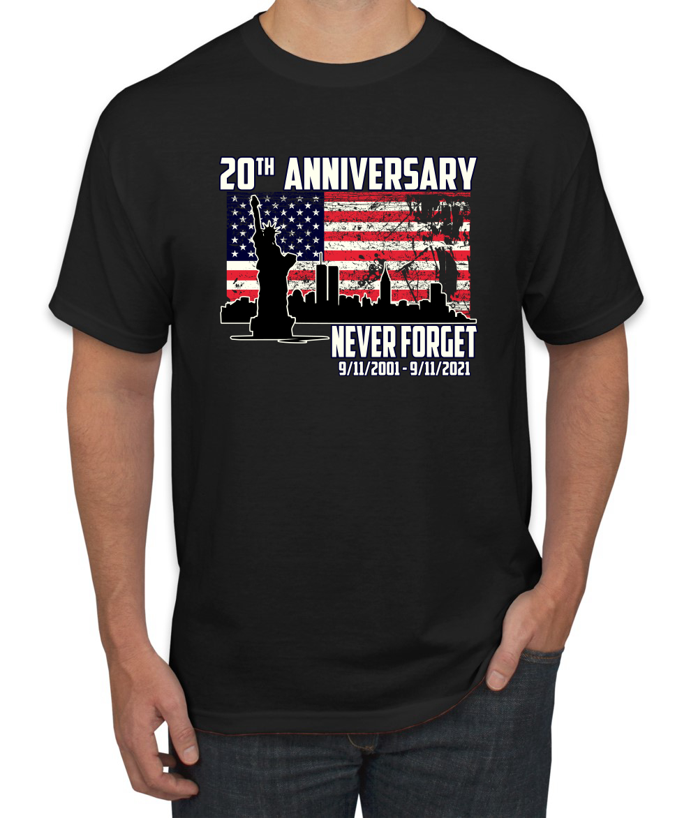 Patriot Day 9 11 Never Forget 20th Annivesary American Pride Men Graphic Shirt