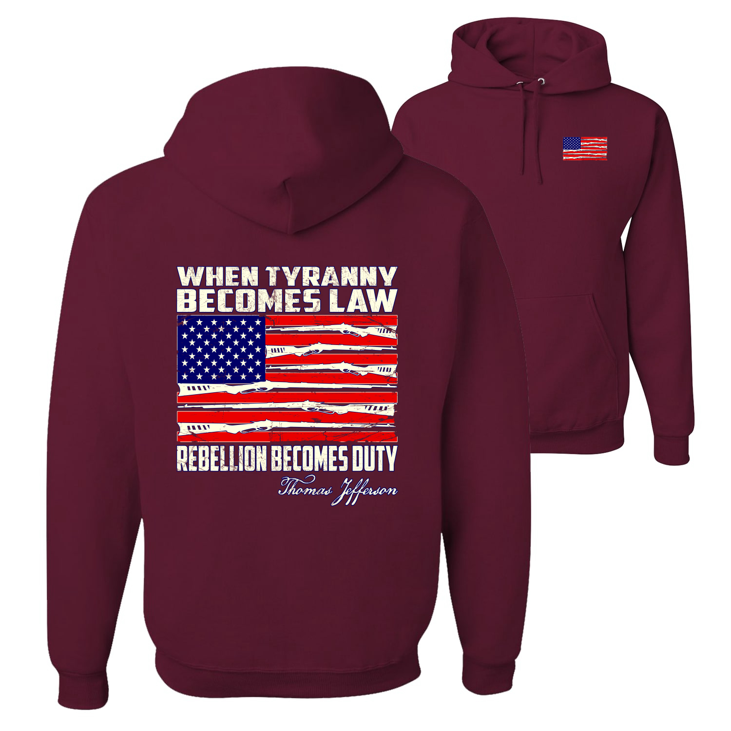 When Tyranny Becomes Law Patriotic Unisex Hoodie Sweatshirt - Bild 10 von 16