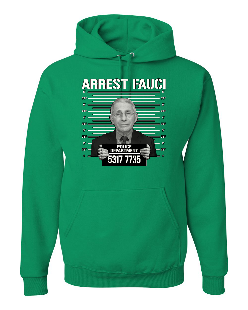 thumbnail 8  - Arrest Fauci Mugshot Political Unisex Graphic Hooded Sweatshirt