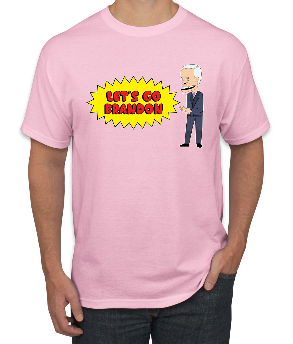 Lets Go Brandon Funny Cartoon Biden FJB Political Men Graphic Tshirt - Picture 12 of 26