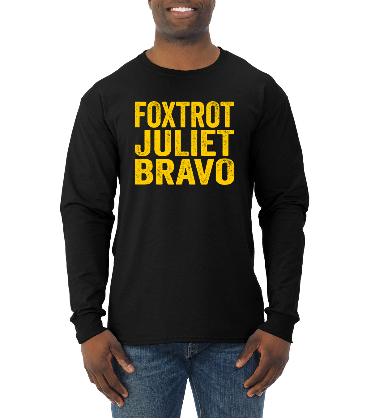 Foxtrot Juliet Bravo FJB FJB Lets Go Brandon Political Men Long Sleeve Shirt