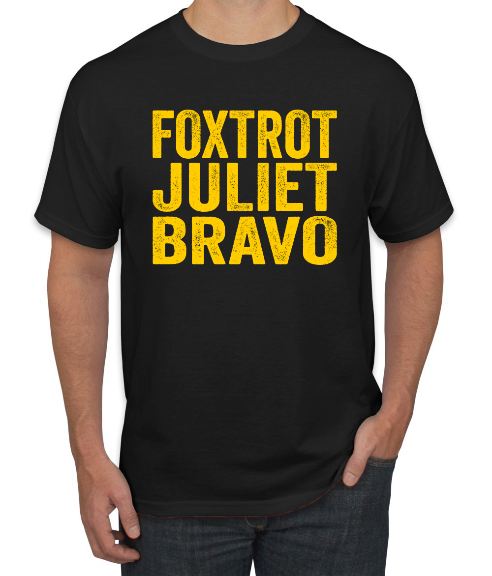 Foxtrot Juliet Bravo FJB FJB Lets Go Brandon Political Men Graphic Tshirt