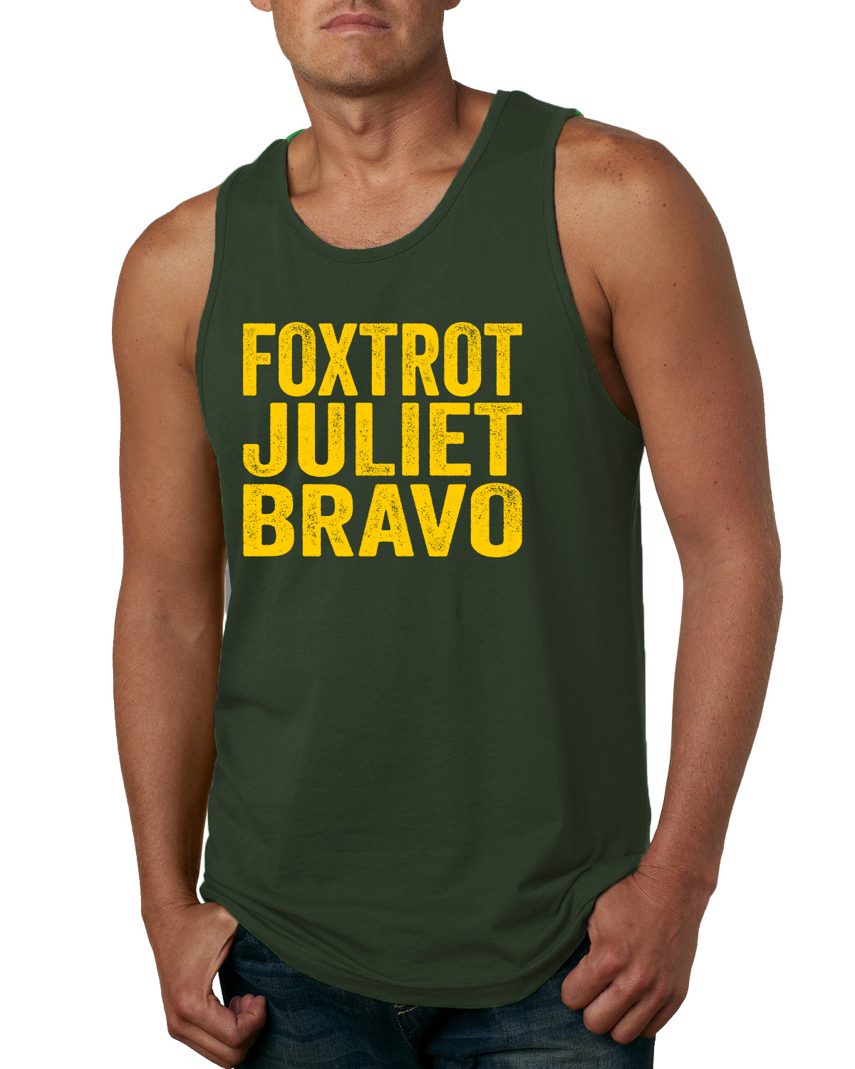 Foxtrot Juliet Bravo FJB FJB Lets Go Brandon Political Men Graphic Tank Top - Bild 4 von 10