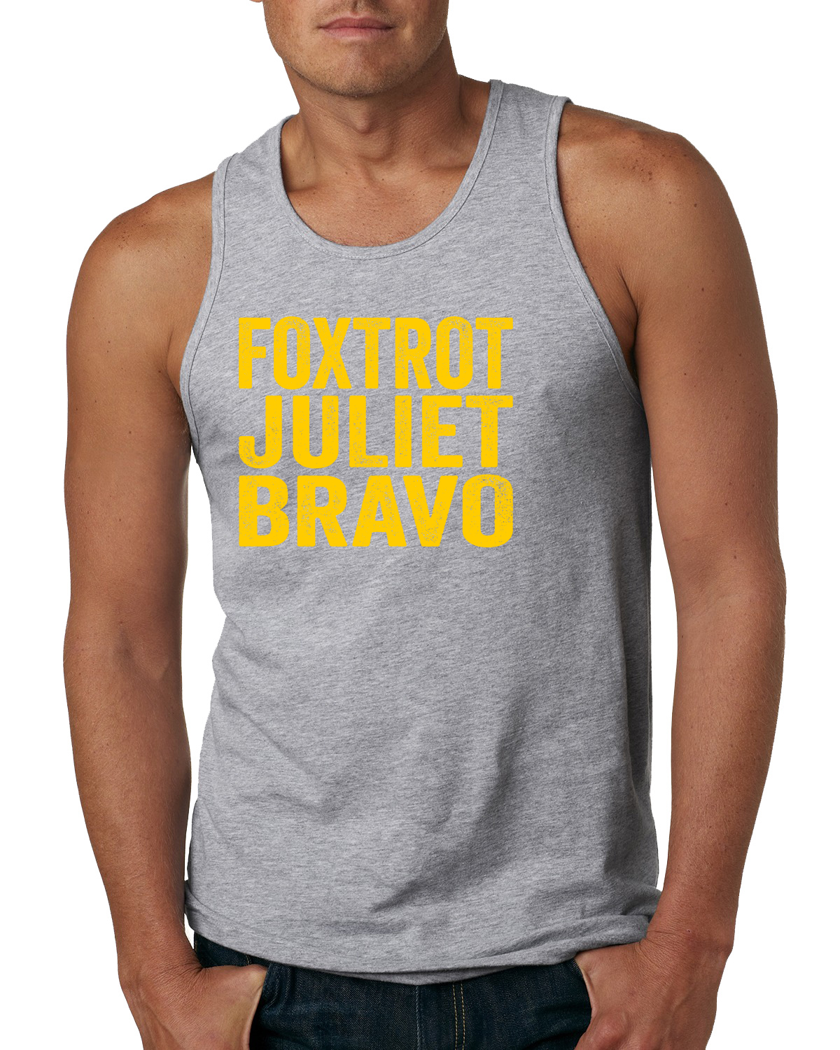 Foxtrot Juliet Bravo FJB FJB Lets Go Brandon Political Men Graphic Tank Top - Bild 5 von 10