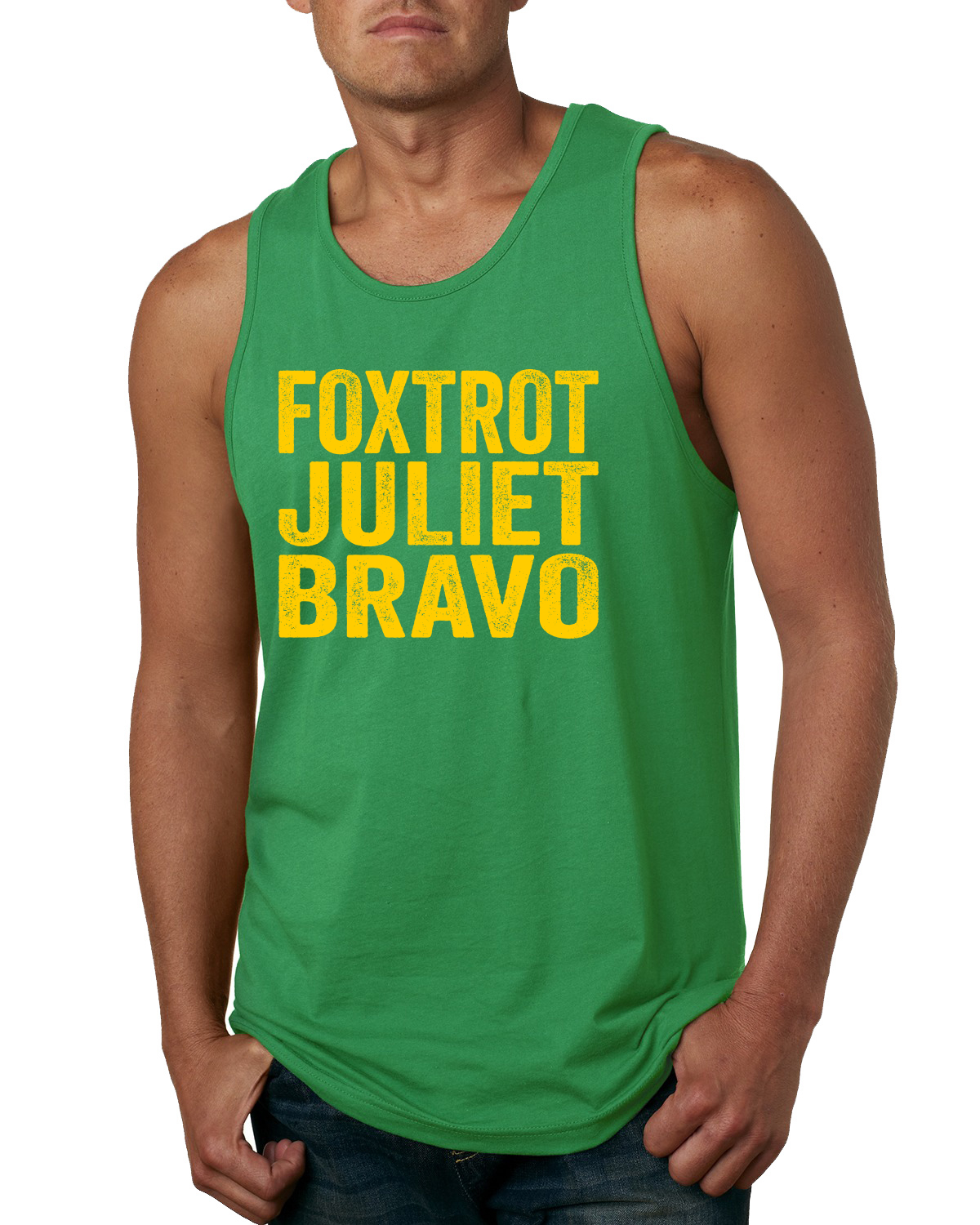 Foxtrot Juliet Bravo FJB FJB Lets Go Brandon Political Men Graphic Tank Top - Bild 6 von 10