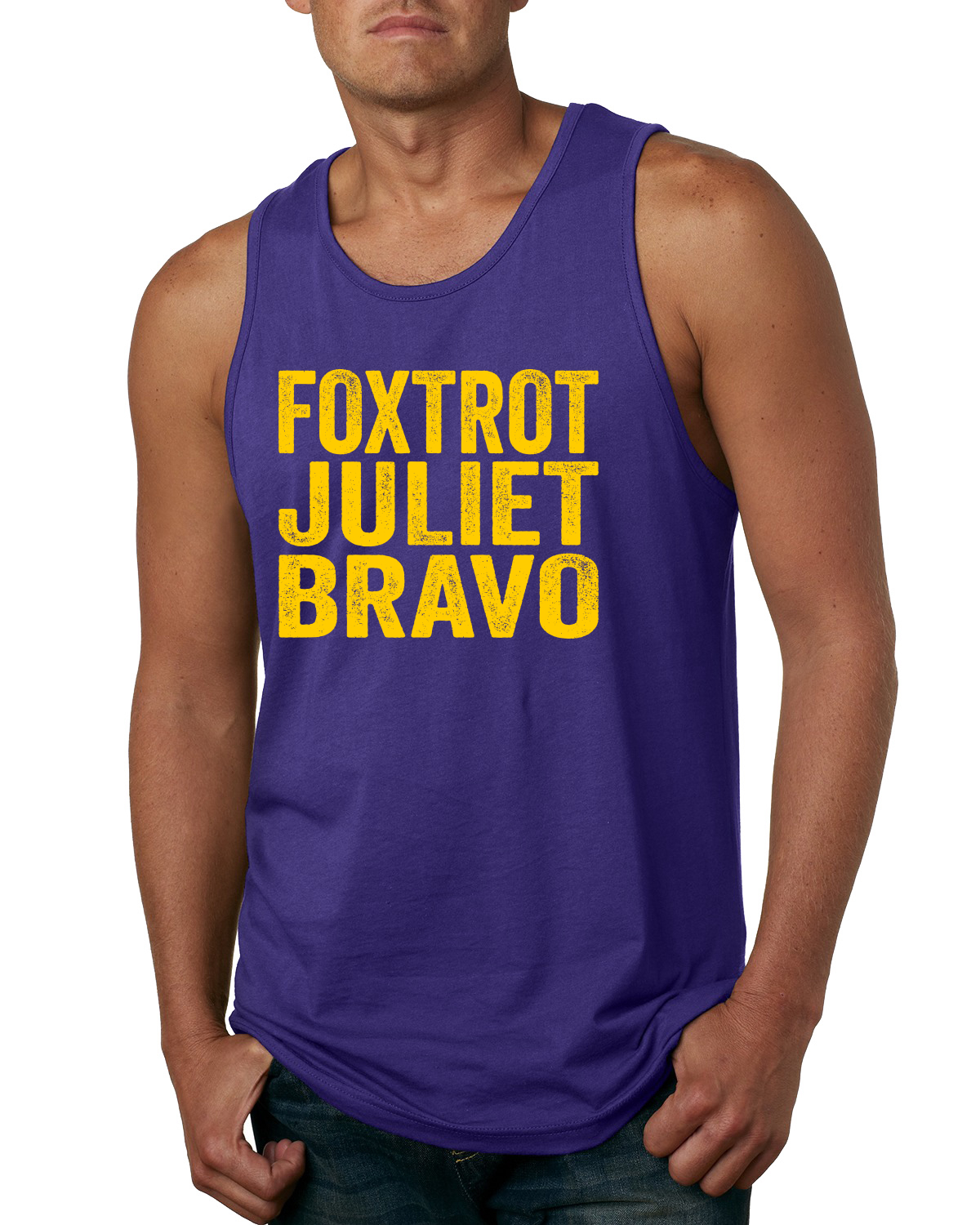Foxtrot Juliet Bravo FJB FJB Lets Go Brandon Political Men Graphic Tank Top - Bild 8 von 10