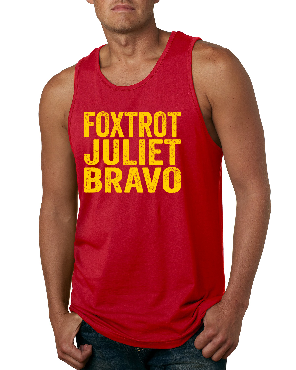 Foxtrot Juliet Bravo FJB FJB Lets Go Brandon Political Men Graphic Tank Top - Bild 9 von 10