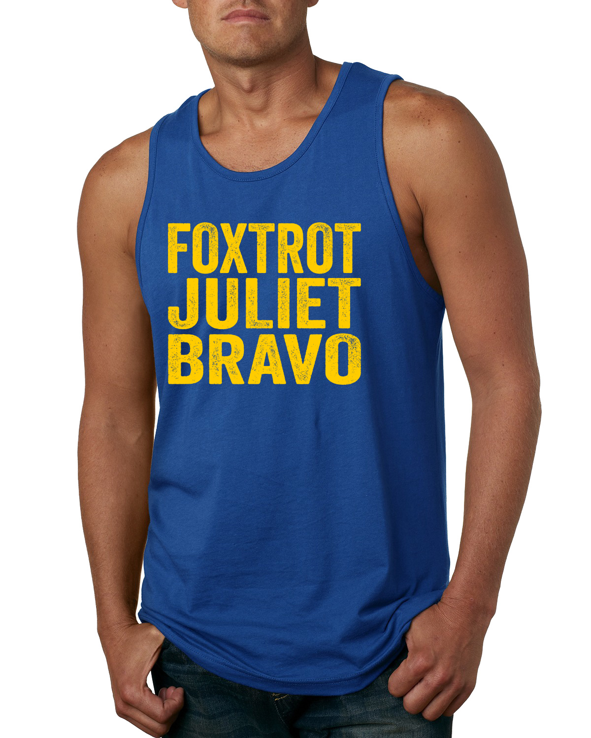 Foxtrot Juliet Bravo FJB FJB Lets Go Brandon Political Men Graphic Tank Top - Bild 10 von 10