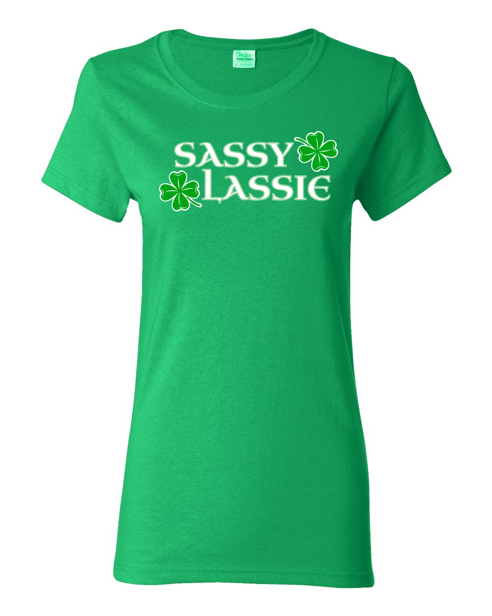 Sassy Lassie Shamrock St Patricks Day Funny Women Graphic Shirt | eBay